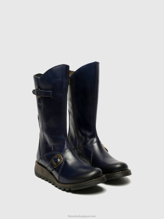 bottes à boucle mes 2 Fly London femmes bleu 0FBB351