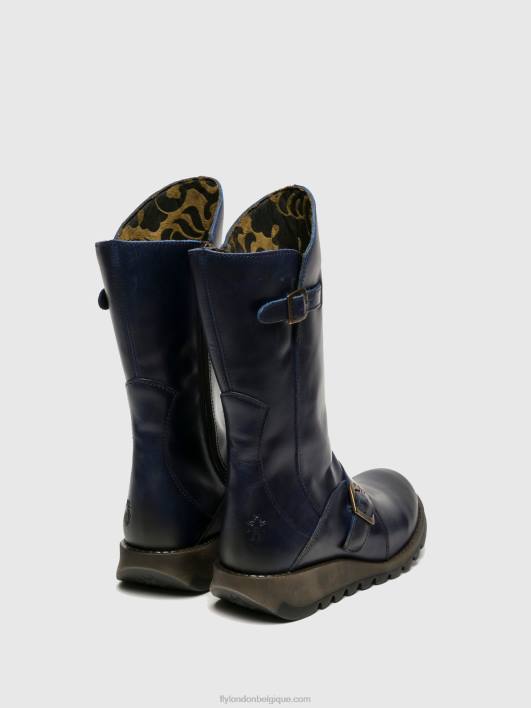 bottes à boucle mes 2 Fly London femmes bleu 0FBB351
