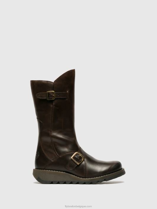 bottes à boucle mes 2 Fly London femmes brun foncé 0FBB347