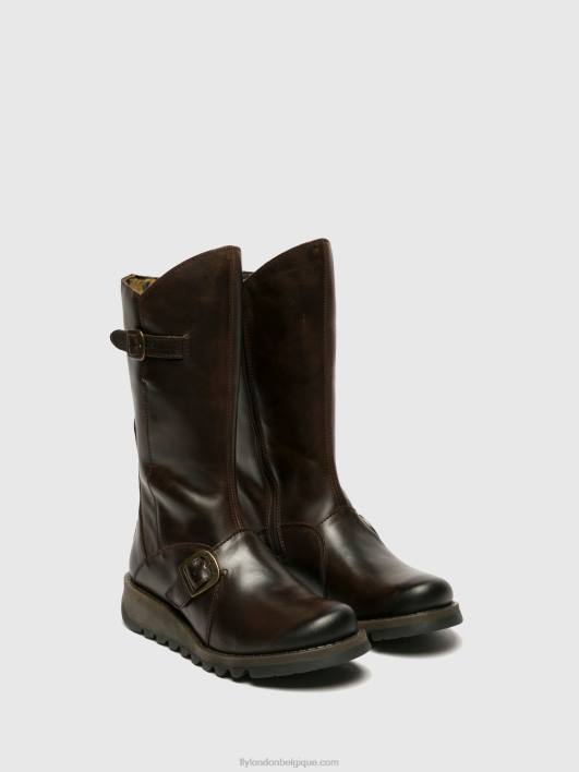 bottes à boucle mes 2 Fly London femmes brun foncé 0FBB347