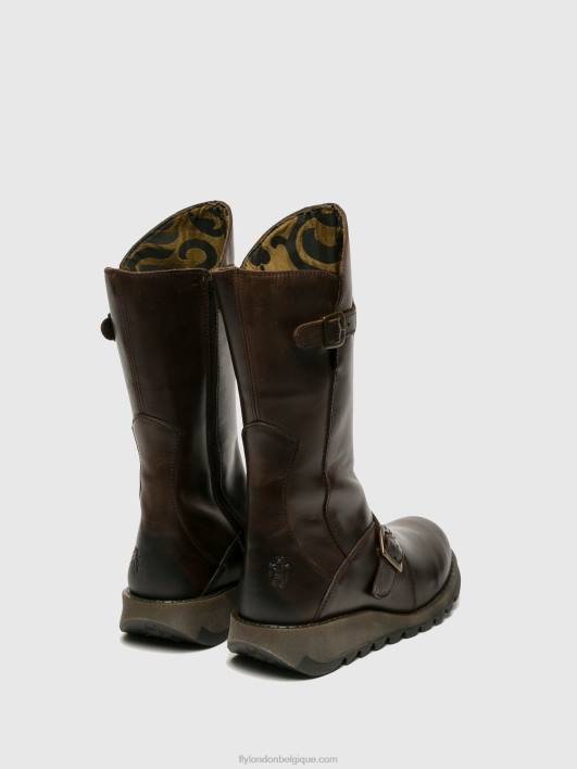 bottes à boucle mes 2 Fly London femmes brun foncé 0FBB347