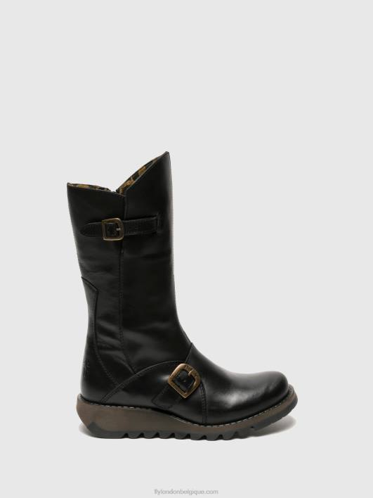bottes à boucle mes 2 Fly London femmes noir 0FBB348