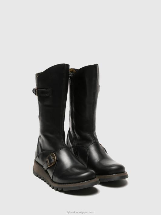 bottes à boucle mes 2 Fly London femmes noir 0FBB348