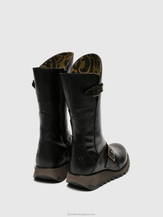 bottes à boucle mes 2 Fly London femmes noir 0FBB348