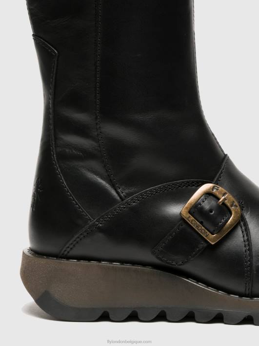 bottes à boucle mes 2 Fly London femmes noir 0FBB348