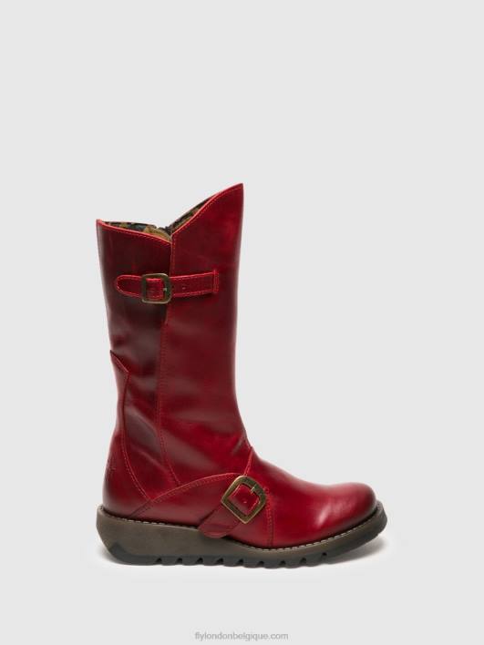 bottes à boucle mes 2 Fly London femmes rouge 0FBB345