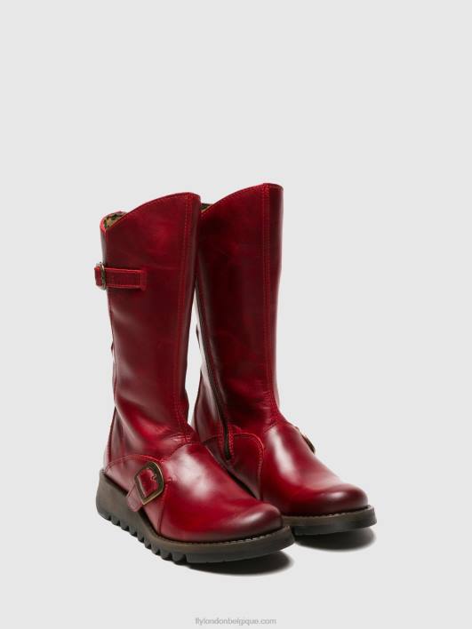 bottes à boucle mes 2 Fly London femmes rouge 0FBB345