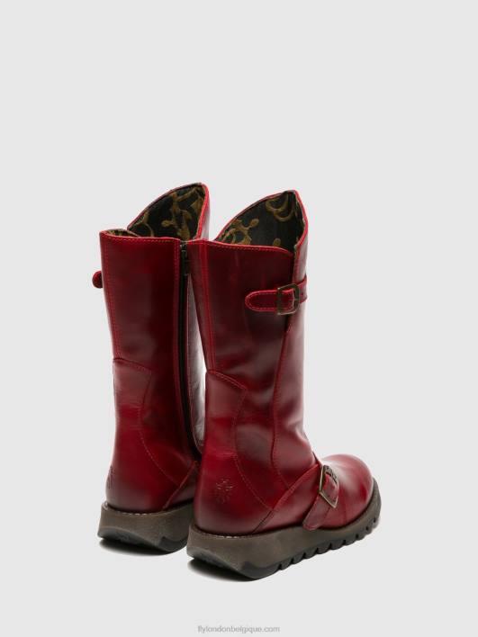 bottes à boucle mes 2 Fly London femmes rouge 0FBB345