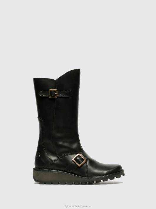 bottes à boucle mes Fly London femmes noir 0FBB344