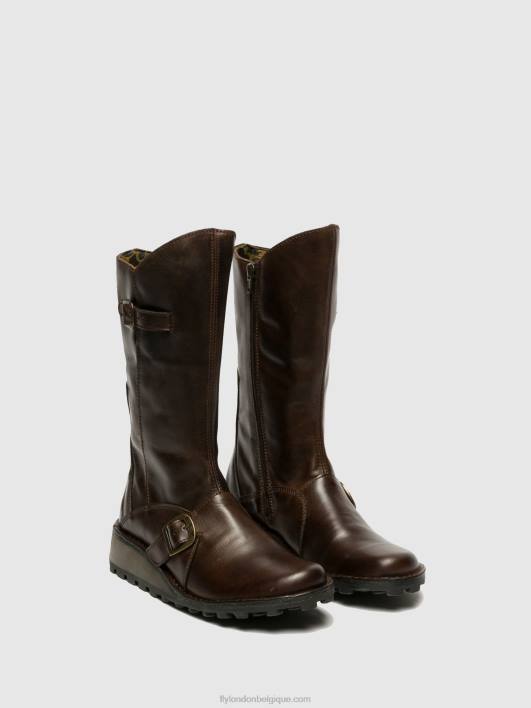 bottes à boucle mes dk Fly London femmes brun 0FBB343