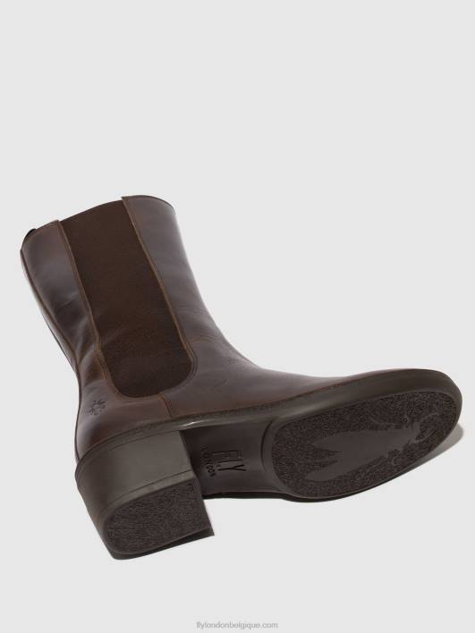 bottes zippées mada081 Fly London femmes ns. brun 0FBB303