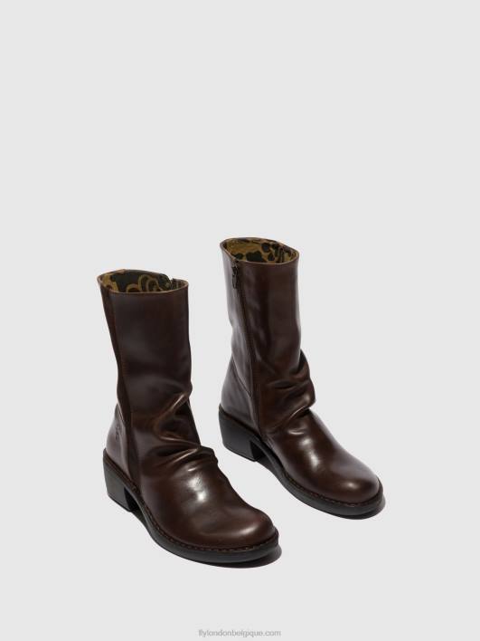 bottes zippées mecy092 Fly London femmes brun foncé/expresso 0FBB301