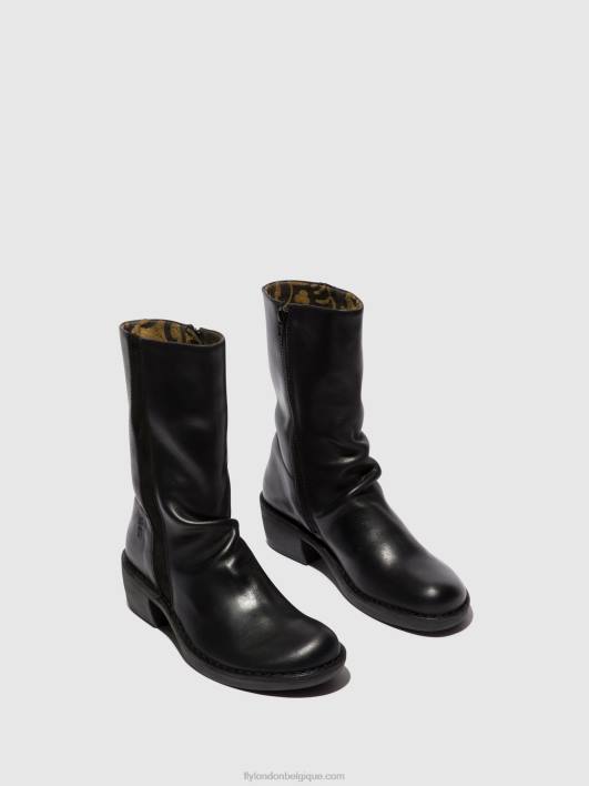 bottes zippées mecy092 Fly London femmes noir noir 0FBB299