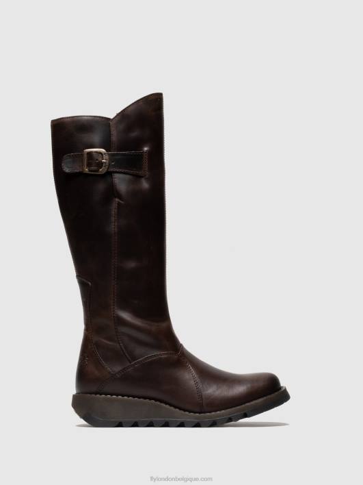 bottes zippées mol 2 dk Fly London femmes brun 0FBB342