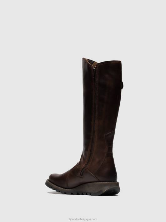 bottes zippées mol 2 dk Fly London femmes brun 0FBB342