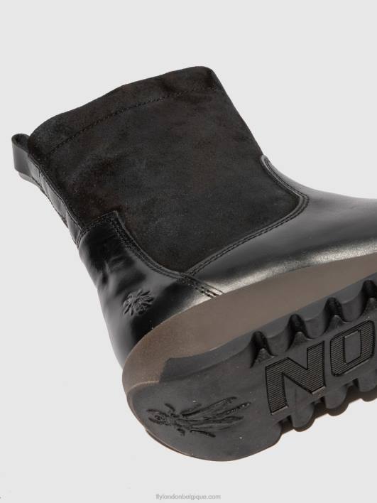 bottes zippées sauk794 Fly London femmes tapis/suède noir 0FBB319