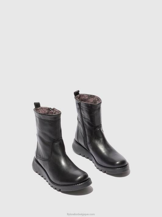 bottes zippées sauk794 Fly London femmes velours noir (noir) 0FBB317