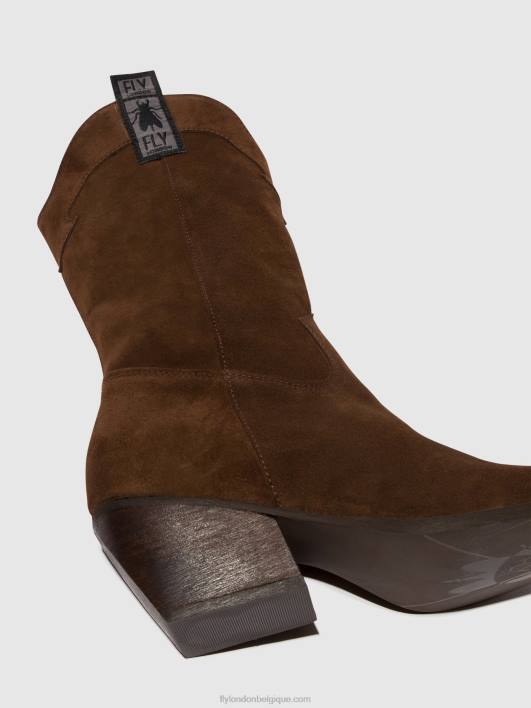 bottes zippées teke906 Fly London femmes chocolat 0FBB293