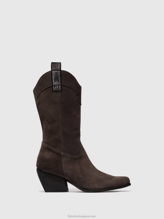 bottes zippées teke906 Fly London femmes gris 0FBB294