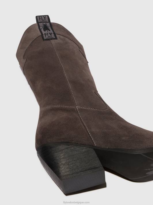 bottes zippées teke906 Fly London femmes gris 0FBB294