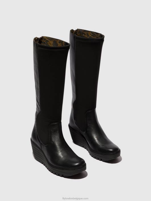 bottes zippées yoja401 Fly London femmes noir 0FBB295