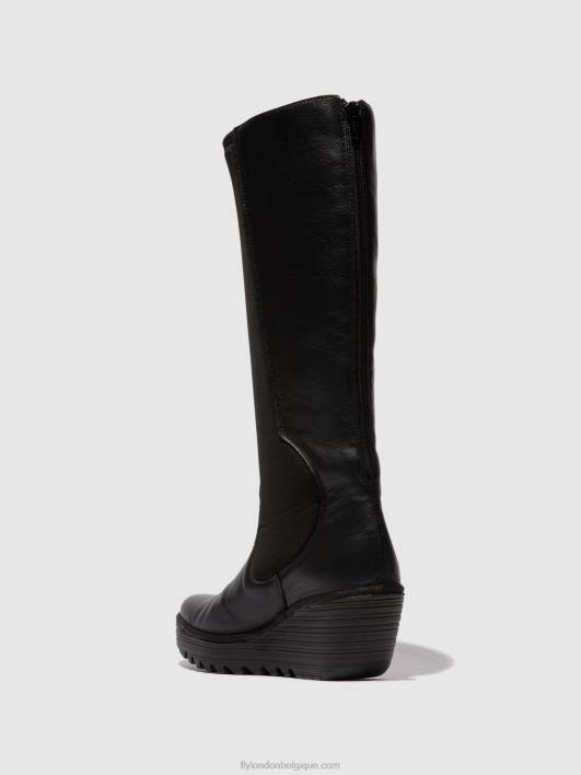bottes zippées yoja401 Fly London femmes noir 0FBB295