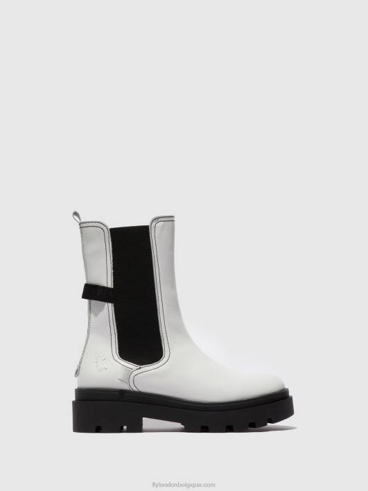 bottes chelsea judy819 Fly London femmes nappa blanc 0FBB332