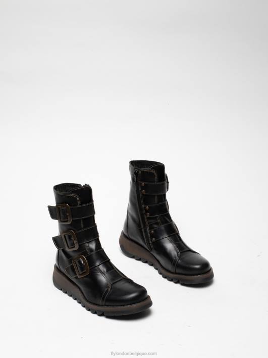 bottines à boucle en cuir Fly London femmes noir 0FBB18