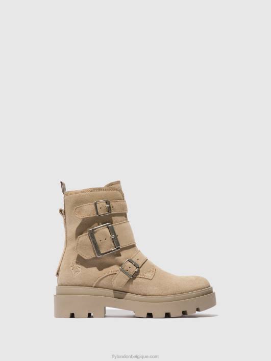 bottines à boucle jeda817 Fly London femmes crème suède 0FBB242