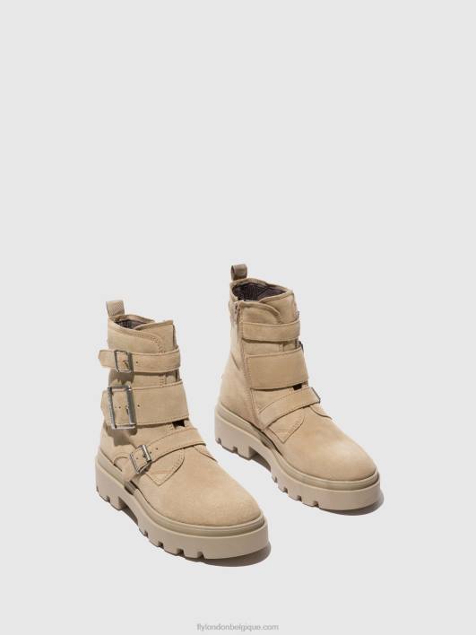 bottines à boucle jeda817 Fly London femmes crème suède 0FBB242