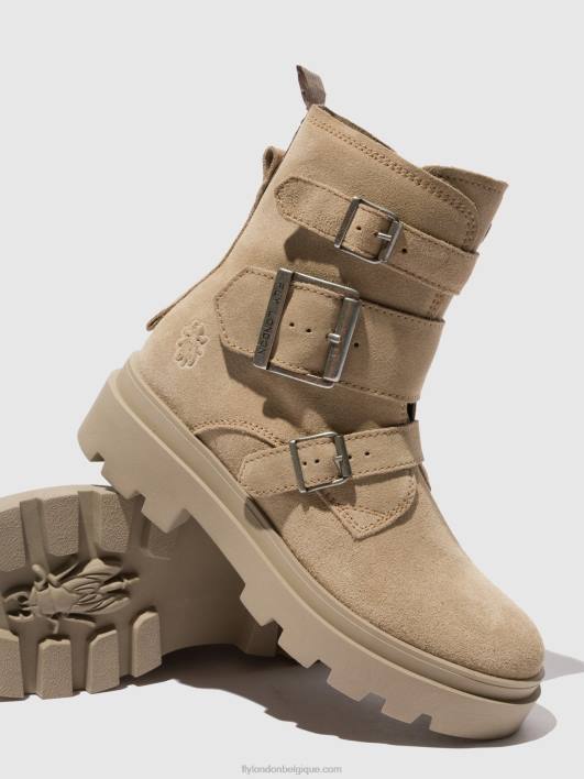 bottines à boucle jeda817 Fly London femmes crème suède 0FBB242
