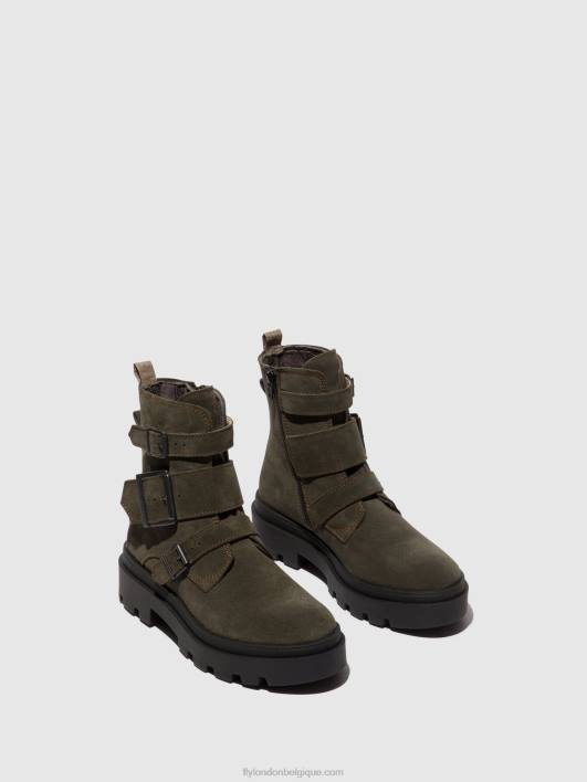 bottines à boucle jeda817 Fly London femmes gris 0FBB156