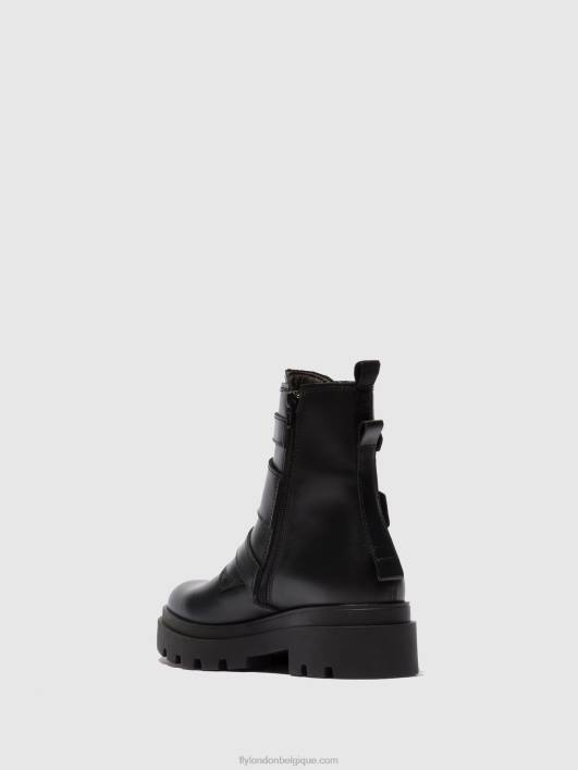 bottines à boucle jeda817 Fly London femmes nappa noir 0FBB241