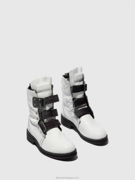 bottines à boucle kiff682 Fly London femmes blanc de rio 0FBB239