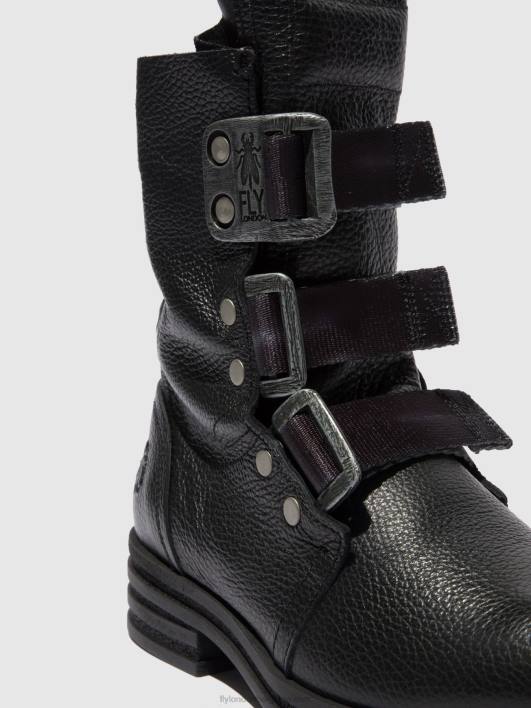 bottines à boucle kiff682 Fly London femmes noir de rio 0FBB238