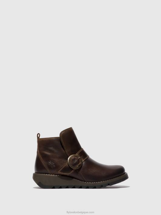 bottines à boucle sias812 Fly London femmes ns. brun 0FBB158