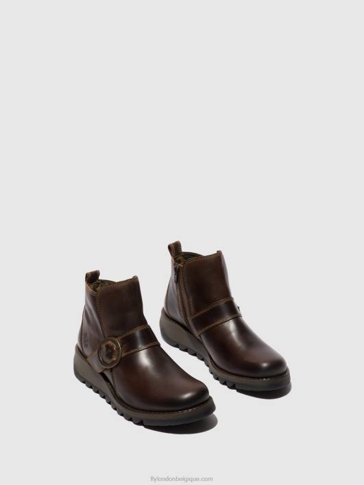 bottines à boucle sias812 Fly London femmes ns. brun 0FBB158