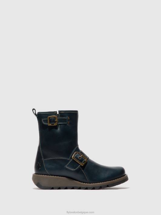bottines à boucle sino525 Fly London femmes bleu royal 0FBB137
