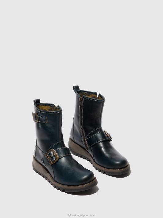 bottines à boucle sino525 Fly London femmes bleu royal 0FBB137