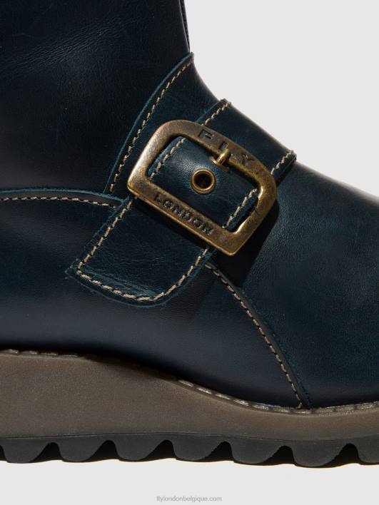 bottines à boucle sino525 Fly London femmes bleu royal 0FBB137
