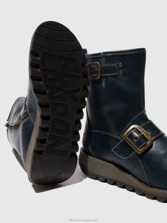 bottines à boucle sino525 Fly London femmes bleu royal 0FBB137