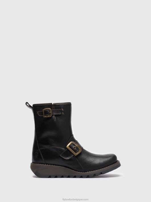 bottines à boucle sino525 Fly London femmes noir 0FBB282