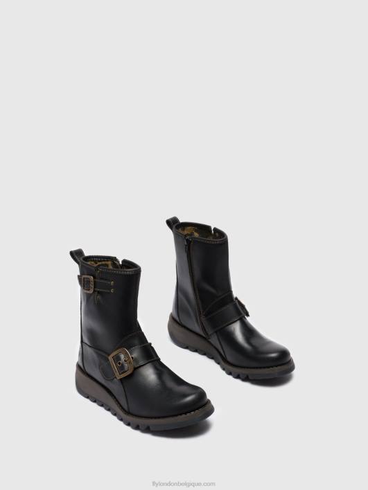 bottines à boucle sino525 Fly London femmes noir 0FBB282