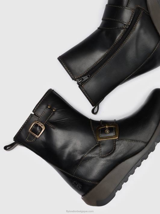 bottines à boucle sino525 Fly London femmes noir 0FBB282