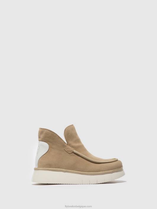 bottines à bout rond coze348 Fly London femmes daim/crème de tapis 0FBB168
