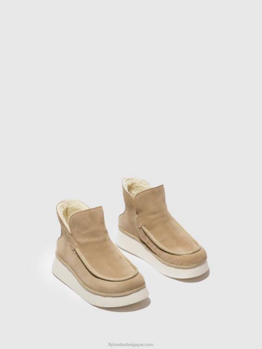 bottines à bout rond coze348 Fly London femmes daim/crème de tapis 0FBB168