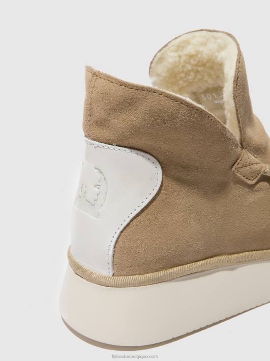 bottines à bout rond coze348 Fly London femmes daim/crème de tapis 0FBB168
