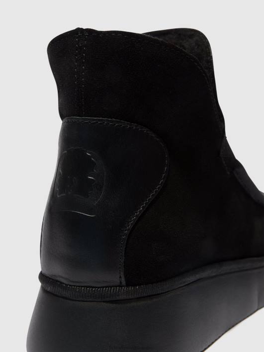 bottines à bout rond coze348 Fly London femmes noir 0FBB82