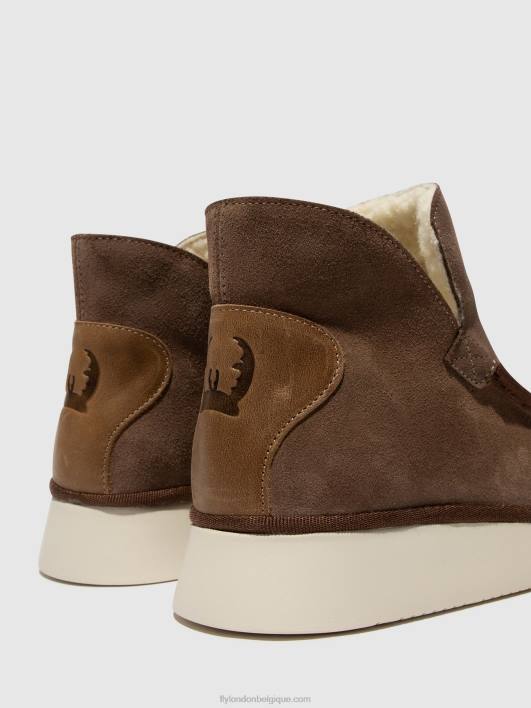 bottines à bout rond coze348 Fly London femmes taupe/chameau 0FBB84
