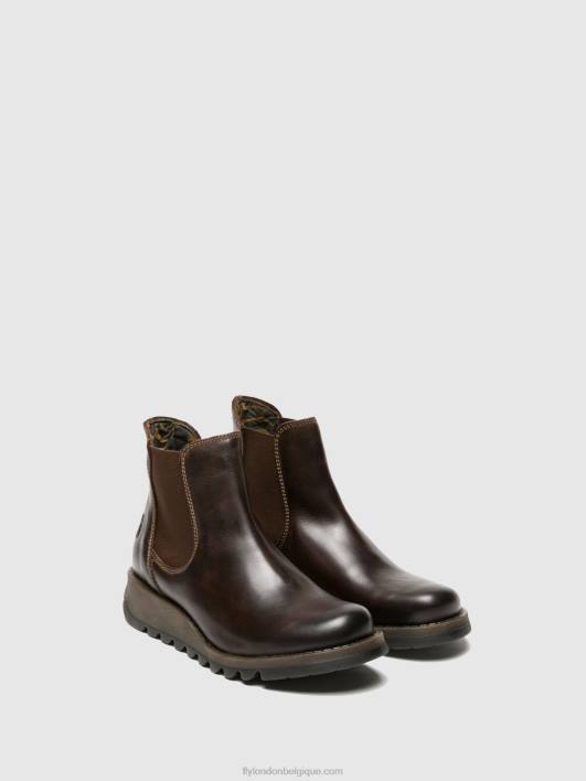 bottines chelsea Fly London femmes salv brun foncé 0FBB272
